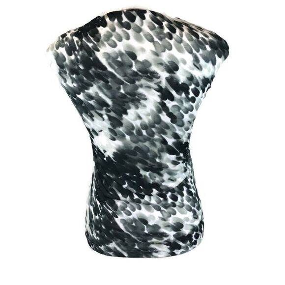 Relativity Black and White Sleeveless Blouse Small - Picture 4 of 6